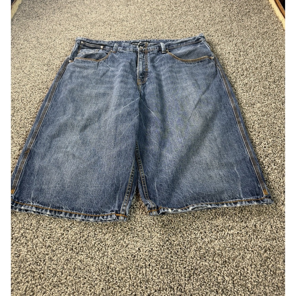 Vintage Y2K Rocawear Jean Shorts Men's Size 42 Blue Baggy